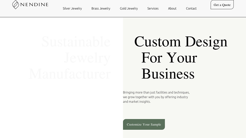 Sustainable Custom Jewelry Manufacturer | Nendine