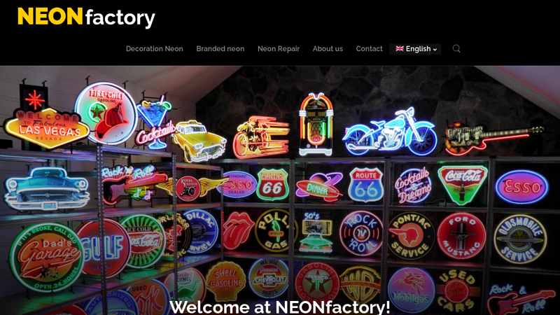 Neon manufacturer of more than 3000 neon designs. Fifties, automotive, gasoline, motorbikes and more...