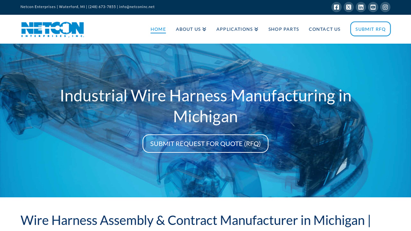 Wire Harness Assembly Manufacturer in MI | Netcon Enterprises