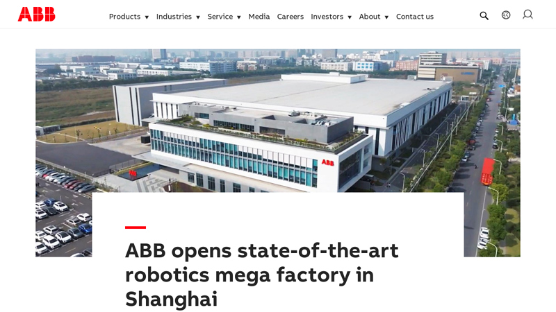 Image of ABB opens state-of-the-art robotics mega factory in Shanghai