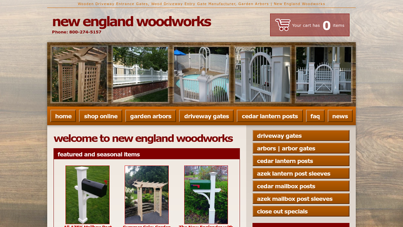 Wooden Driveway Entrance Gates, Wood Driveway Entry Gate Manufacturer, Garden Arbors | New England Woodworks