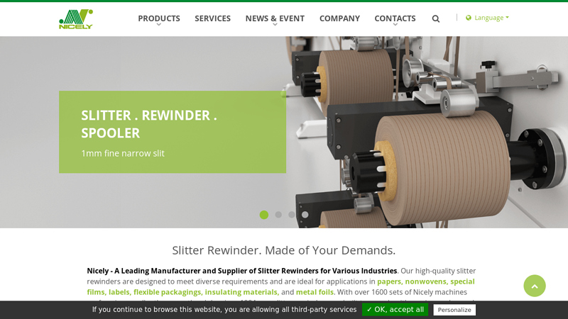 Leading Slitter Rewinder Manufacturer - Nicely Machinery