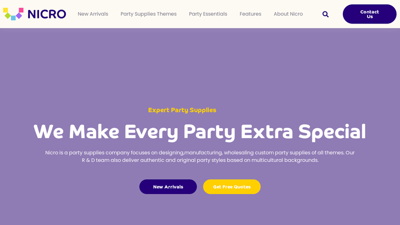 Versatile Party Supplies Solutions - Nicro