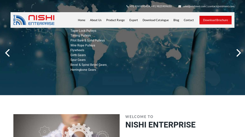 Power transmission products manufacturer, supplier & exporter in Ahmedabad India :: Nishi Enterprise