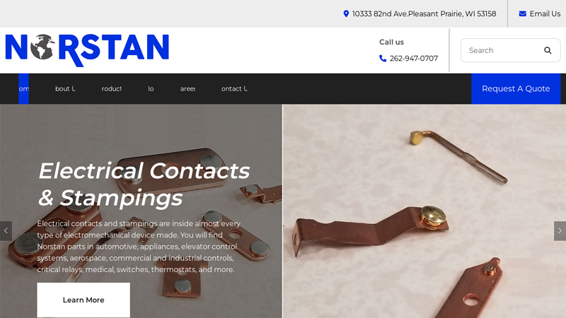 Electrical Contact Manufacturer | Custom Metal Parts | Norstan Inc.