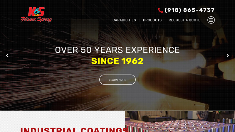 Industrial Coatings, CNC Machine Shops Oklahoma - N&S Flame Spray