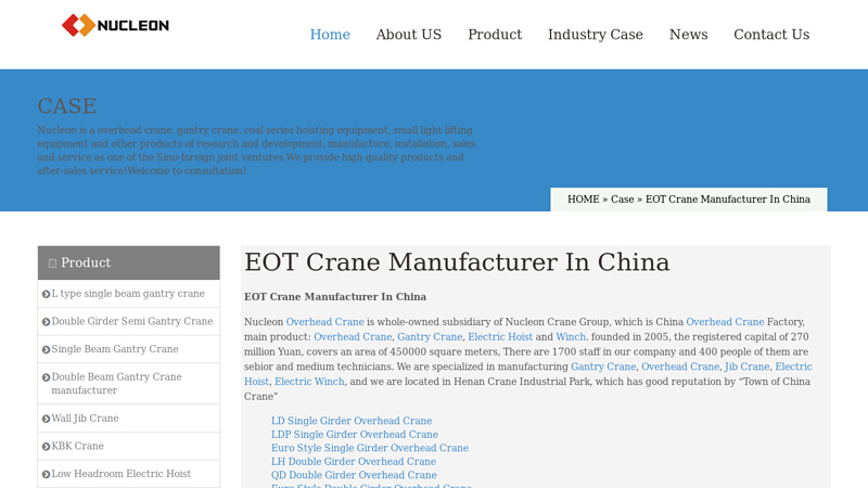 Image of EOT Crane Manufacturer In China