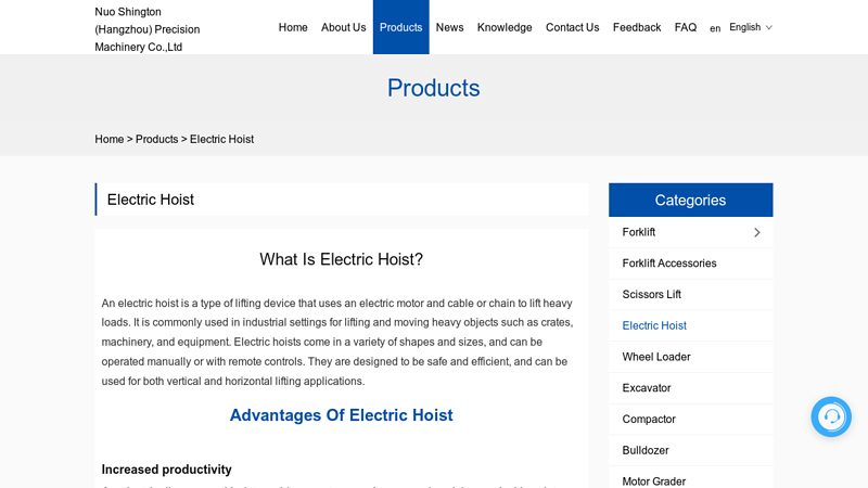 Image of China Electric Hoist Manufacturers Suppliers