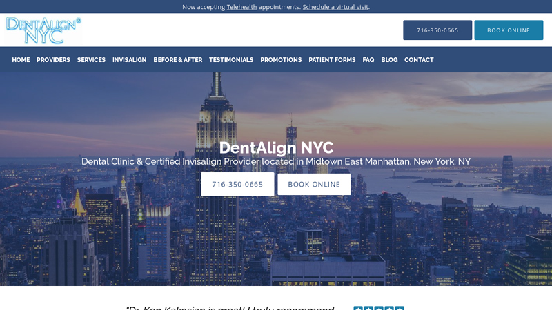 Now Providing Telehealth Visits | DentAlign NYC: Dental Clinic: Midtown East Manhattan New York, NY