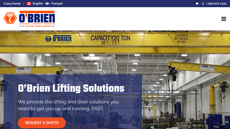 OBrien Lifting Solutions | Cranes, Doors, Docks and Service