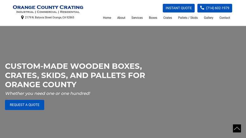 Orange County Crating - Custom Wooden Boxes, Crates, Pallets/Skids | Packing, Shipping Services