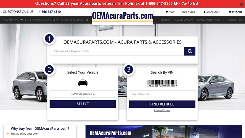 Acura Parts | OEM Acura Parts | Factory Acura Parts | OEMAcuraPart