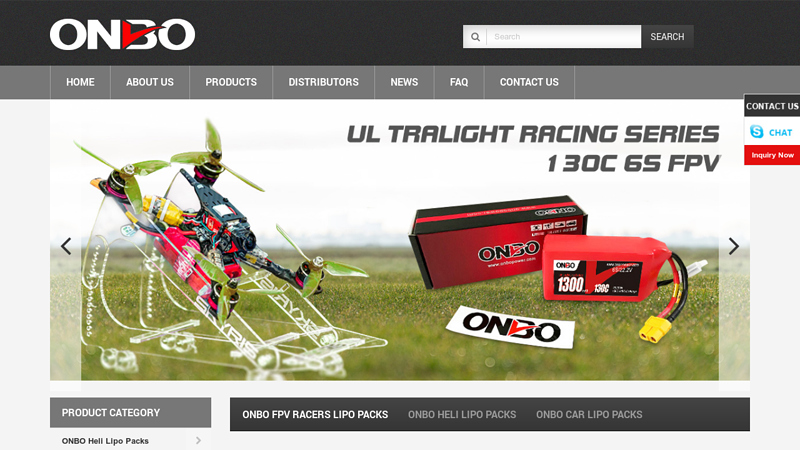 RC Multirotor,Multicopter and Drone Lipo Battery Pack-ONBO is a professional and leading designer and manufacturer of advanced RC batteries-ONBO