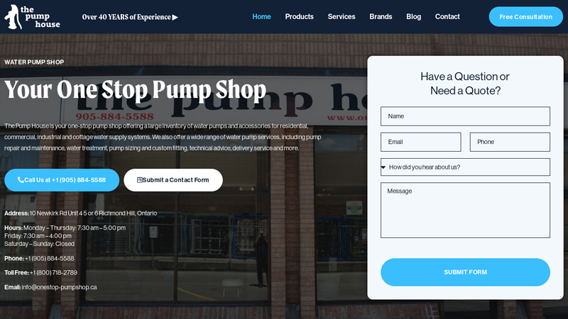 Water Pump Shop - The Pump House - One Stop Pump Shop