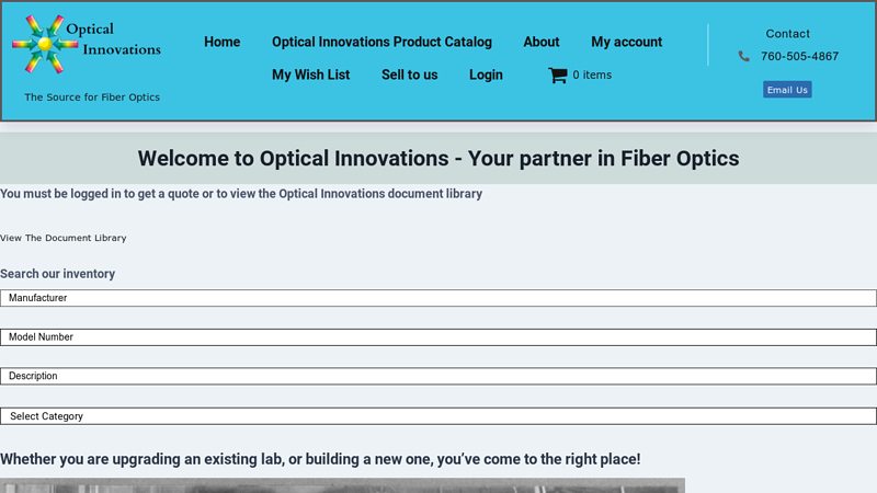 Optical Innovations: Your Source For Fiber Optics - Find Test Equipment And Components