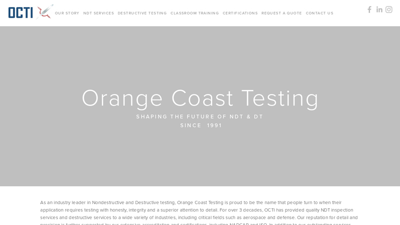 Orange Coast Testing Inc.