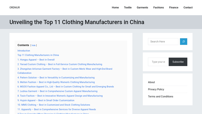 Image of Unveiling the Top 11 Clothing Manufacturers in China