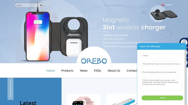 Smart Watch, Bluetooth Earphone, Wireless Charger - Orebo