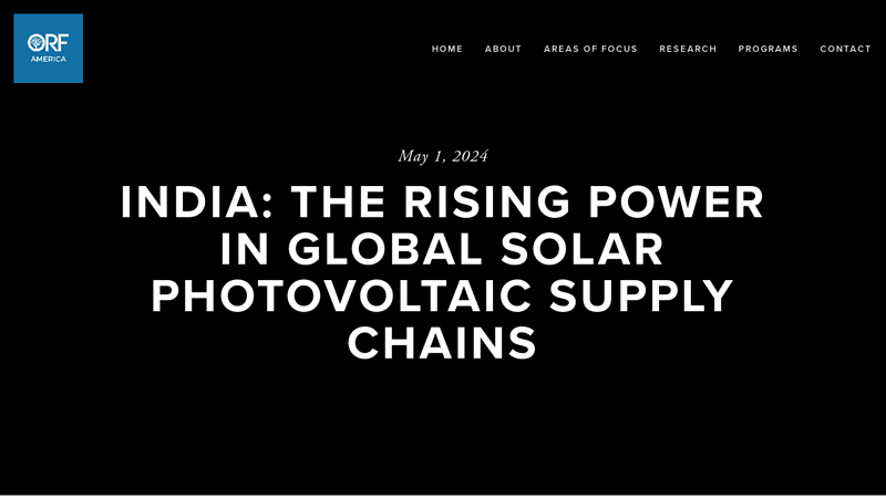 Image of India: The Rising Power in Global Solar Photovoltaic Supply Chains ...