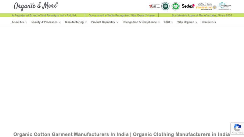 Organic Clothes Manufacturers in India | Organic Cotton Garments Suppliers | Garment Factory India | GOTS Certified | SEDEX Audited Factory | Cotton Clothing Factory | Baby Clothes Factory