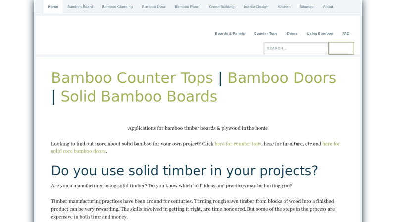 Oriental Bamboo - Solid Bamboo Plywood Products C Specified for Africa