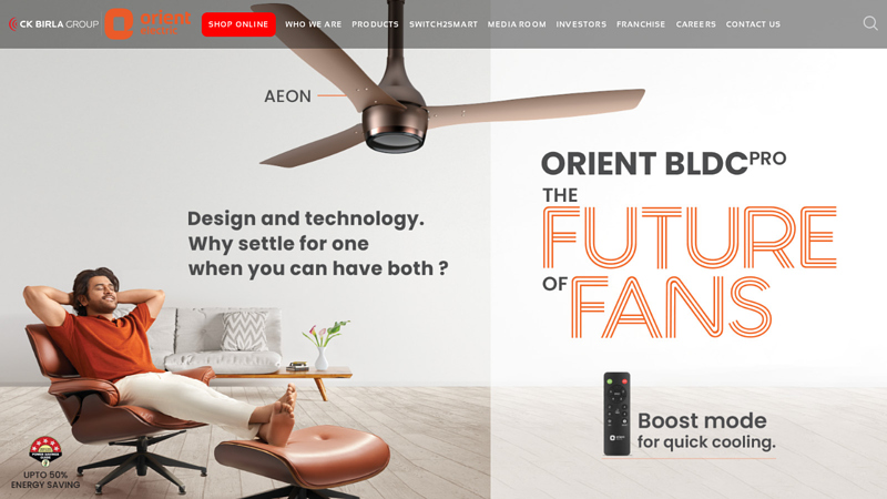 Orient Electric - Best Rated Ceiling Fans, Home Appliances, Lighting & Switchgear