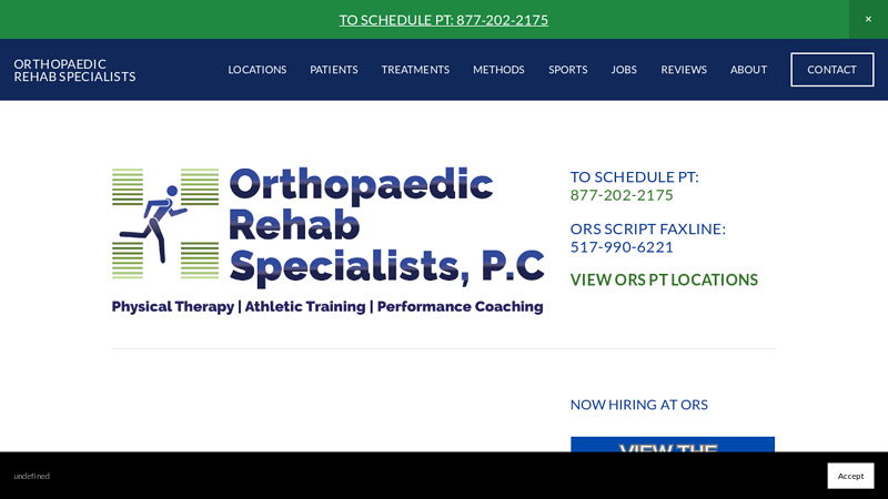 Orthopaedic Rehab Specialists (ORS) Physical Therapy Services