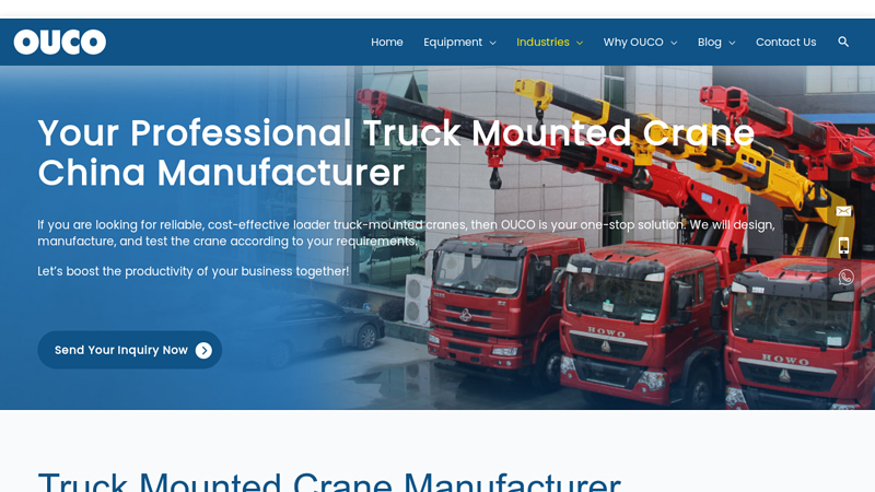 Image of Truck Mounted Crane Manufacturer in China -OUCO