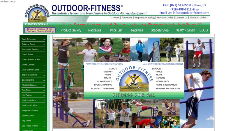 Outdoor-Fitness: The Brand Name and Industry Leader in Outdoor Fitness Equipment