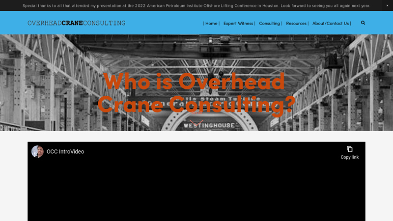 Overhead Crane Consulting, LLC | Serving All North America