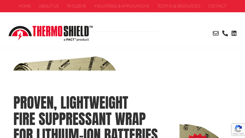 Home - PACT Thermo Shield Fire Suppression Packaging