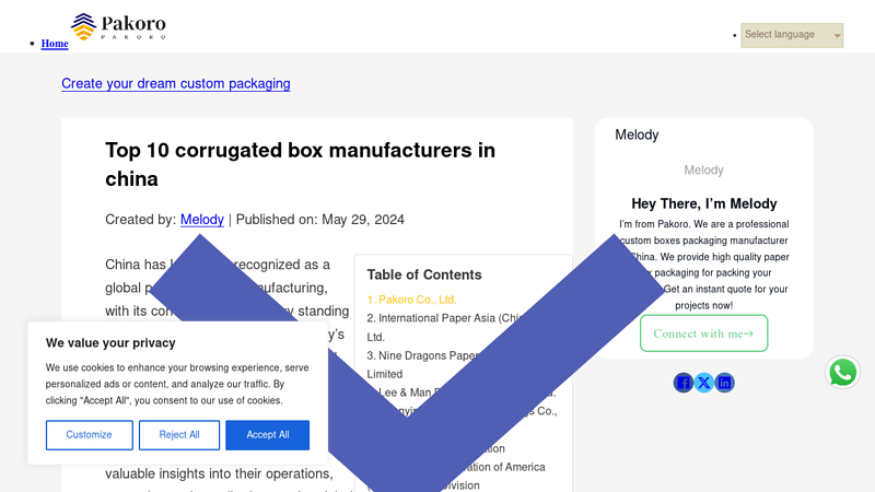 Image of Corrugated Box Manufacturers in China