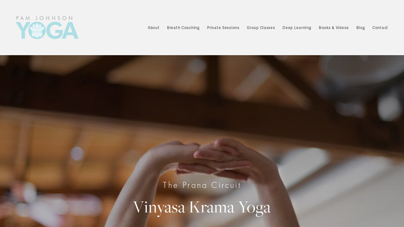 Pam Johnson Yoga Vinyasa Yoga - Vinyasakrama Yogic Studies-daily class, private and 6 month-1year Mentorship Teaching