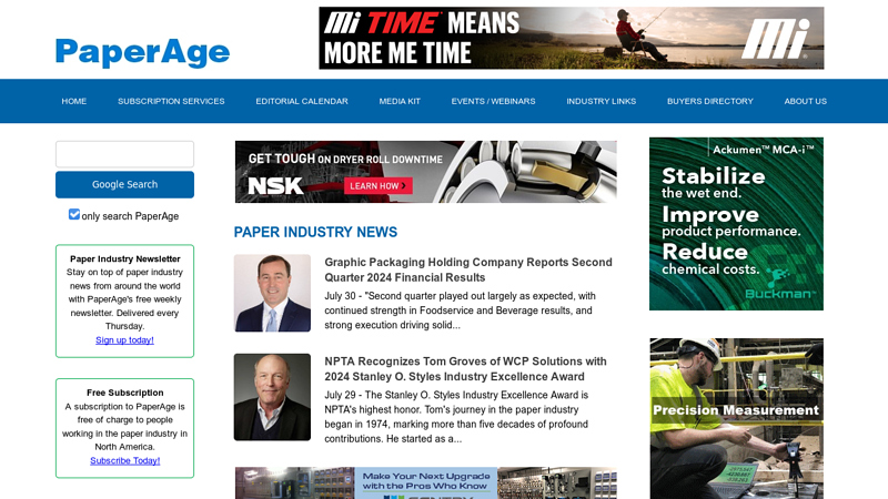 PaperAge - Pulp and Paper Industry News