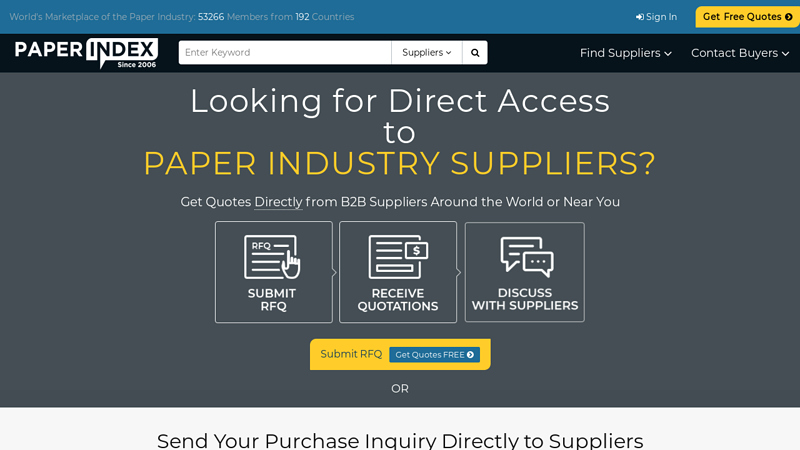 PaperIndex | Contact Paper Industry Suppliers, Exporters, Manufacturers, and Wholesalers Online | B2B Marketplace of the Global Pulp & Paper Industry | USA, Canada, China, India, Indonesia | South / North America, Europe, Asia