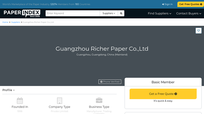 Image of Contact Guangzhou Richer Paper Co.,Ltd | Greaseproof Paper, Wrapping ...