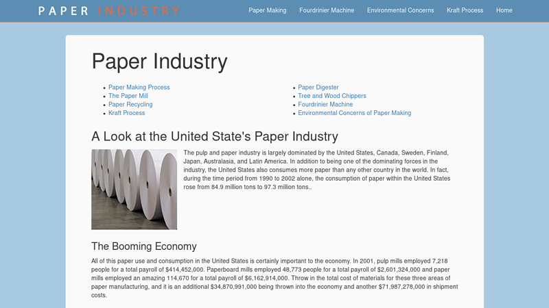 The pulp and paper industry - PaperIndustry.com - US Canada Europe Asia