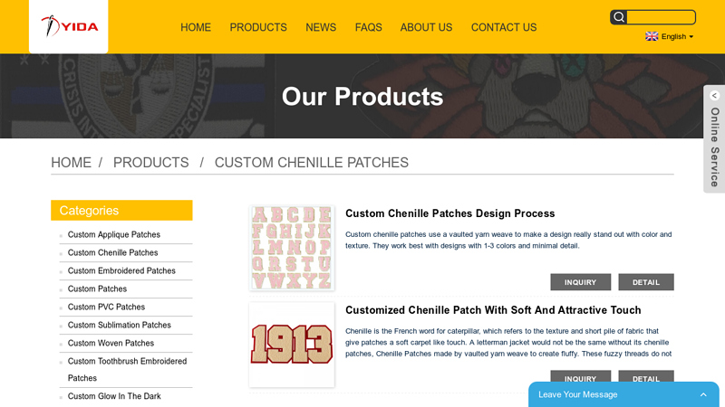 Image of custom chenille patches Manufacturers