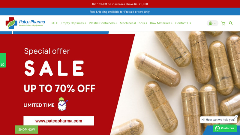 Patco Pharma: Shop Online Empty Capsules & Tablet Containers C Patco Pharmaceuticals Pvt. Ltd.