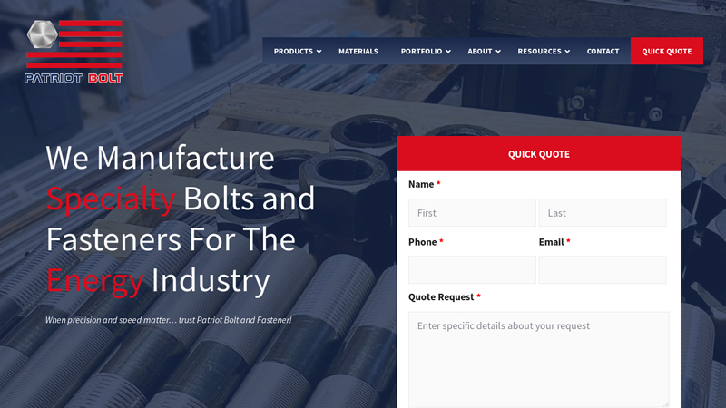 Patriot Bolt And Fastener: USA Specialty Bolt & Nut Company