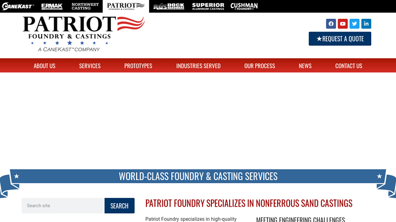 Non-ferrous metals foundry and finishing | Patriot Foundry