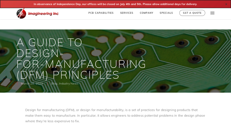 Image of A Guide to Design-for-Manufacturing (DFM) Principles