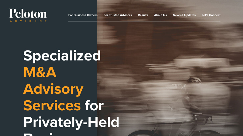 Peloton Advisory - Sell-Side M&A Advisory Experts