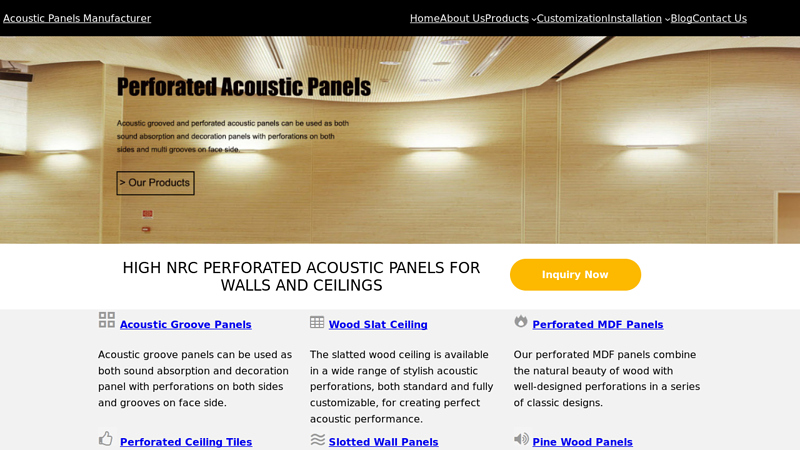 Acoustic Panels Manufacturer  Perforated MDF Supplier, Wooden Grooved Acoustic Panel, Timber Acoustic Panels