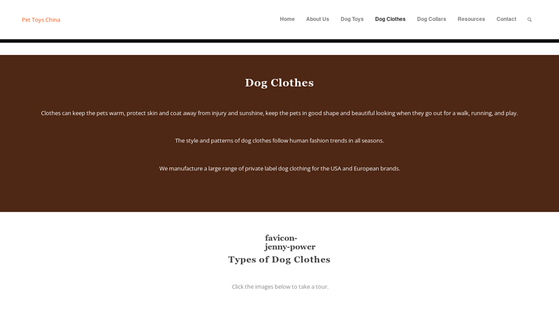 Image of Dog Clothes Manufacturer