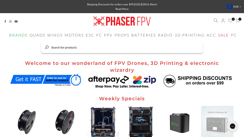 #1 Aussie FPV Drone & 3D Printing Store | Buy in Australia from PHASER C Phaser FPV