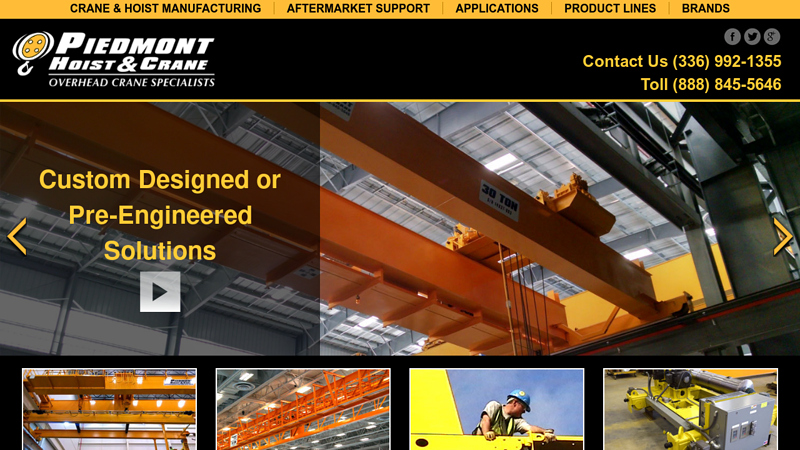 Piedmont Hoist & Crane Overhead Crane, Crane Components