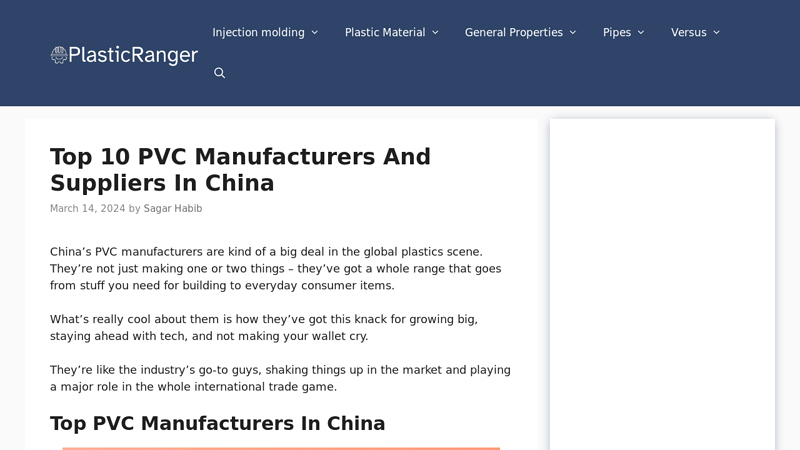 Image of Top 10 Plastic Manufacturers in China