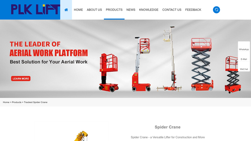 Image of China Spider Crane Suppliers, Factory