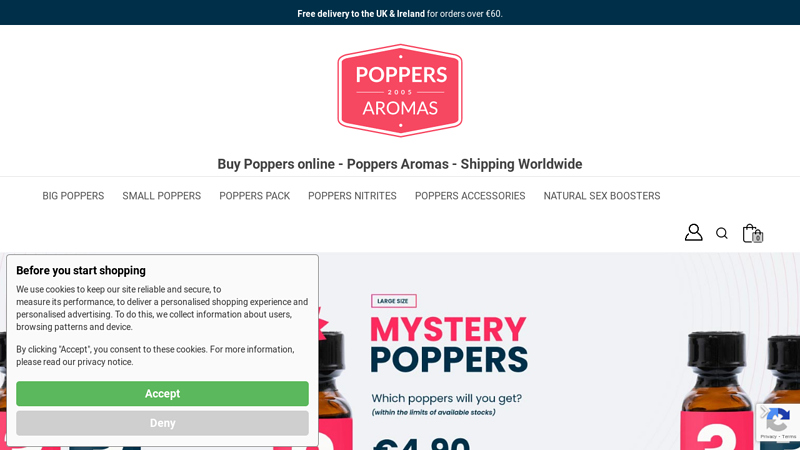 Buy Poppers online - Poppers Aromas - Shipping Worldwide